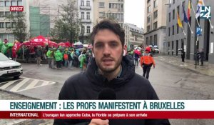 Enseignement : les profs manifestent à Bruxelles