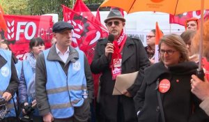 Paris: manifestation intersyndicale de soignants devant l'Assemblée nationale