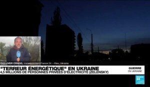 "Terreur énergétique" en Ukraine : 4,5 millions d'Ukrainiens privés d'électricité