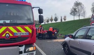 Un carambolage fait cinq blessés sur la D40 entre Drocourt et Hénin-Beaumont
