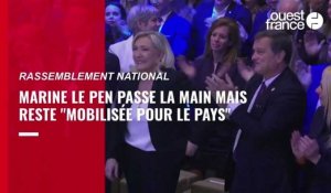 VIDÉO. Marine Le Pen passe le flambeau à Jordan Bardella, « mais ne part pas en vacances »