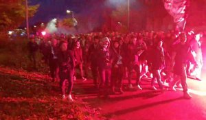 Football - Ligue 2. Arrivée des nombreux supporters du HAC au stade Diochon pour affronter QRM