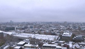 Londres recouverte de blanc après des chutes de neige