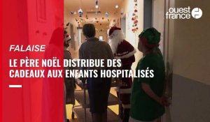 VIDÉO. Le Père Noël est venu distribuer des cadeaux aux enfants hospitalisés à Falaise