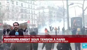 Rassemblement sous tension : les Kurdes manifestent après l'attaque meurtrière à Paris