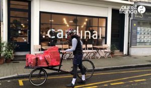 Coursier à vélo dans Angers, Romain parcourt jusqu'à 100 km par jour