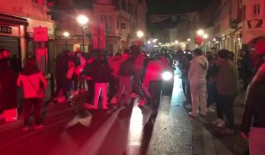 En centre-ville de Chauny, les fumigènes étaient de sortie pour la victoire des Bleus