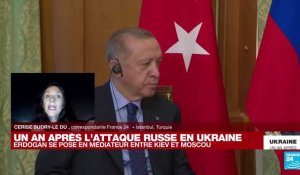 Ukraine, un an après : Erdogan réclame une "paix équitable" dans un appel téléphonique à Poutine