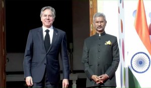Antony Blinken arrive à la la réunion ministérielle du G20 en Inde