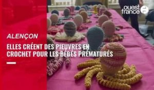 VIDÉO. À Alençon, elles fabriquent des pieuvres en crochet pour les bébés prématurés