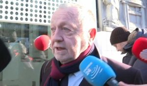 Affaire Noël Le Graët: le président de l'OL Jean-Michel Aulas arrive au siège de la FFF