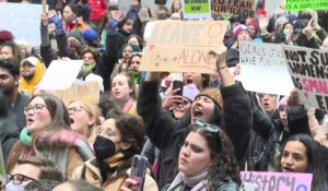 Manifestation à New York pour le droit à l'avortement