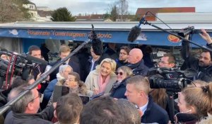 Marine Le Pen en visite à Isbergues pour soutenir Auguste Évrard