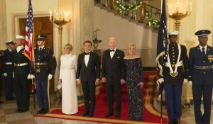 USA: Les Biden et les Macron posent pour une photo de famille à la Maison Blanche