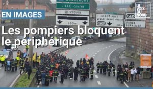 Lille. Manifestation contre la reforme des retraites les pompiers bloquent le périphérique 