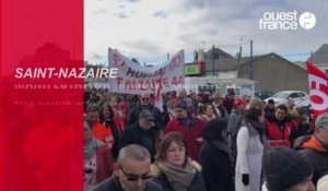 VIDÉO. Forte mobilisation pour la deuxième journée de manifestation contre la réforme des retraites à Saint-Nazaire