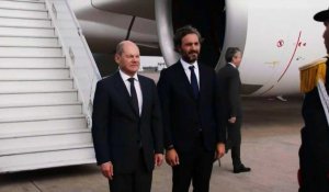 Le chancelier allemand Olaf Scholz arrive en Argentine