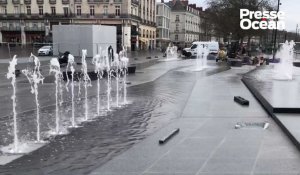 VIDEO. Premiers essais des fontaines au cœur du projet Feydeau-Commerce à Nantes