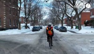 VIDEO. A Montreal, le froid n'arrête pas les cyclistes. La pratique du vélo a augmenté de 15%