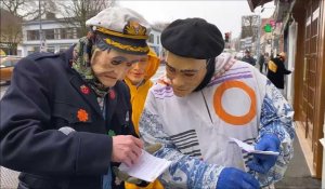 Saint-Pol-sur-Ternoise : barbouillage des vitrines pour le carnaval