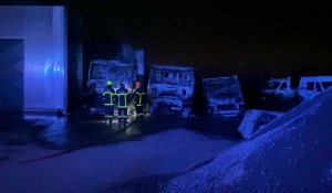 Trois camions détruits dans un incendie chez Actif TP à Beuvry, un acte a priori criminel