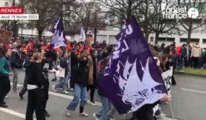 VIDÉO. Le 5e manifestation contre la réforme des retraites s'élance à Rennes