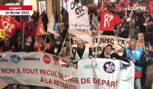 VIDÉO. Entre 2 500 et 3 000 personnes défilent aux flambeaux contre la réforme des retraites à Angers