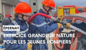 Les Jeunes sapeurs-pompiers d'Epernay en manoeuvre 