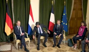 Prague: rencontre entre Macron, Rutte et Scholz