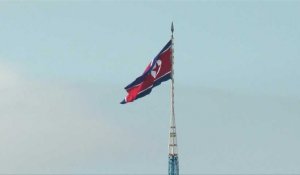 Images de la Corée du Nord, de la zone démilitarisée depuis la Corée du Sud