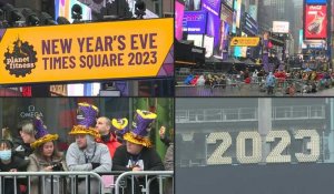 New York: Atmosphère à Times Square avant les festivités du Nouvel an