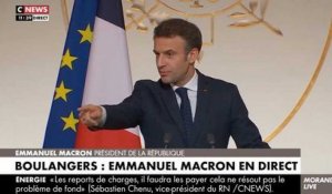 “Mademoiselle ne se sent pas bien” : Emmanuel Macron interrompt ses voeux aux boulangers