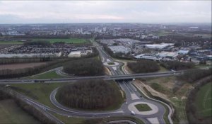 Vues aériennes par drone de la zone Commerciale Nord d'Amiens