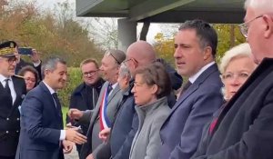 Le ministre de l'Intérieur Gérald Darmanin en visite à Sommesous dans la Marne