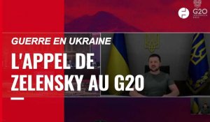 VIDÉO. Guerre en Ukraine : Zelensky demande au G20 de s'unir pour mettre fin à la guerre