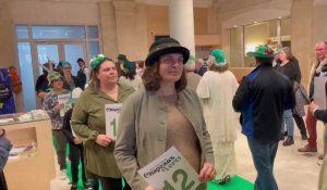 Saint-Omer : les participants du concours des chapeaux verts défilent avec les élus
