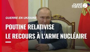 VIDÉO. Guerre en Ukraine : Poutine relativise le recours à l'arme nucléaire