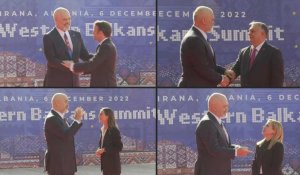 Sommet UE-Balkans occidentaux : arrivée des dirigeants européens, dont Macron et Meloni, à Tirana