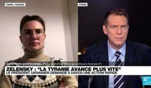 Zelensky : "La tyranie avance plus vite", le président unkrainien demande à Davos une action rapide