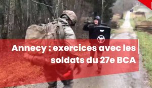 Annecy : un exercice de tir avec les soldats du 27e BCA à Sacconges