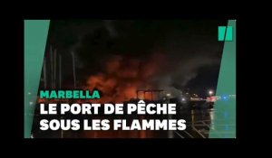 A Marbella, un incendie dans le port détruit une centaine de bateaux