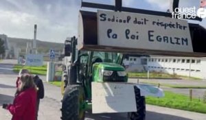 VIDÉO. À Missiriac, les agriculteurs bloquent le site de Sodiaal