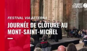 Journée de clôture pour le festival Via Aeterna, au sommet du Mont-Saint-Michel