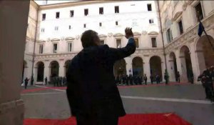 Italie: le Premier ministre sortant Draghi quitte le palais Chigi après la passation de pouvoir
