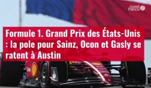 VIDÉO. Formule 1. Grand Prix des États-Unis : la pole pour Sainz, Ocon et Gasly se ratent