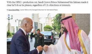 Réduction de la production de l'Opep+:"Biden doit cesser de traiter MBS comme un allié"