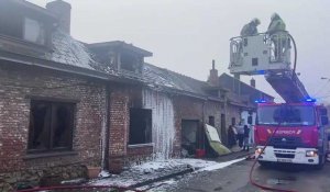 Ghlin : incendie rue des Bosquets. Vidéo  Éric  Ghislain