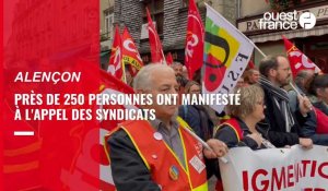 VIDÉO. Dans les rue d'Alençon, 250 manifestants marchent pour les salaires et le droit de grève