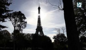 Eclipse solaire partielle filmée depuis la Tour Eiffel