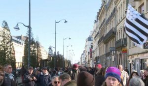 Rennes: les manifestants défilent contre la réforme des retraites